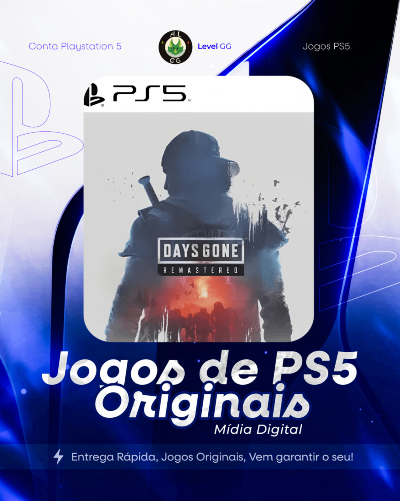 Days Gone Remastered - Ps5 Mídia digital Primária