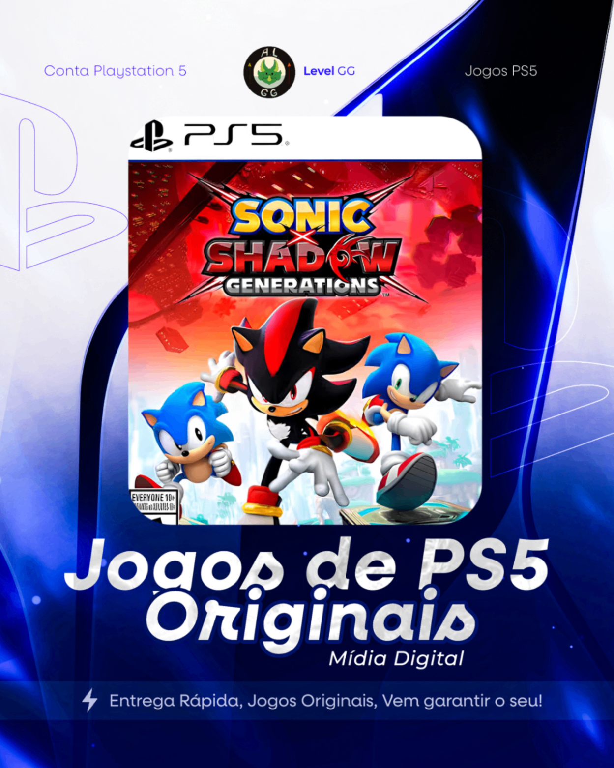 Sonic X Shadow Generations - Ps5 Mídia digital Primária