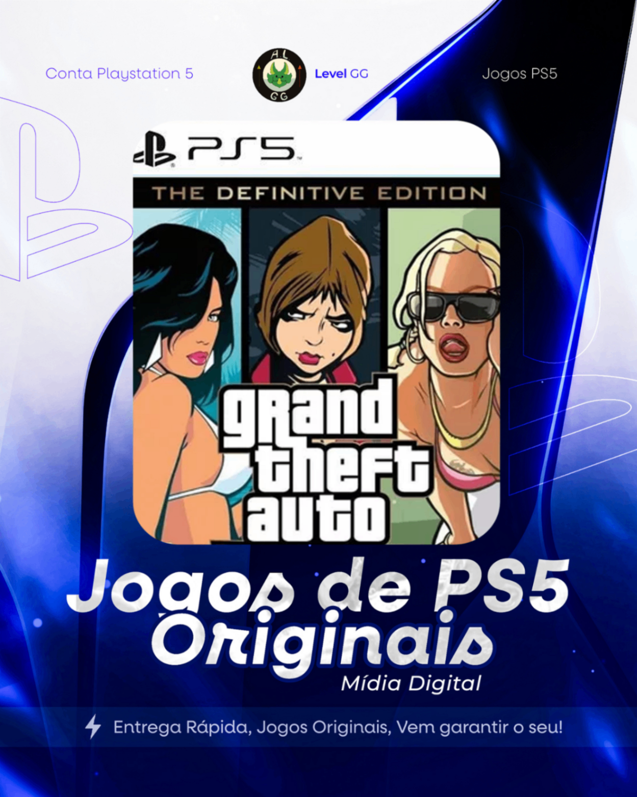 Grand Theft Auto: The Trilogy — The Definitive Edition -Ps5 Mídia Digital Primaria