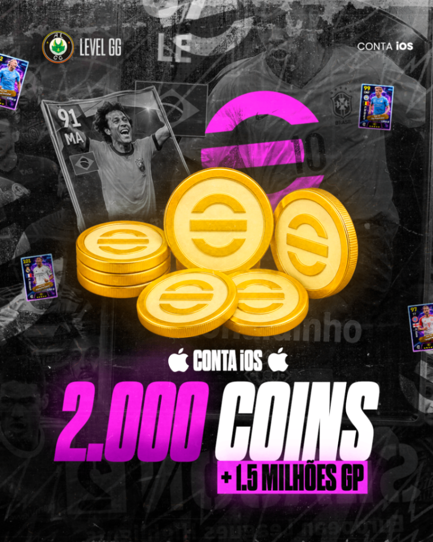 [iOS] CONTA 2.000 COINS + 1.5 MILHÕES GP