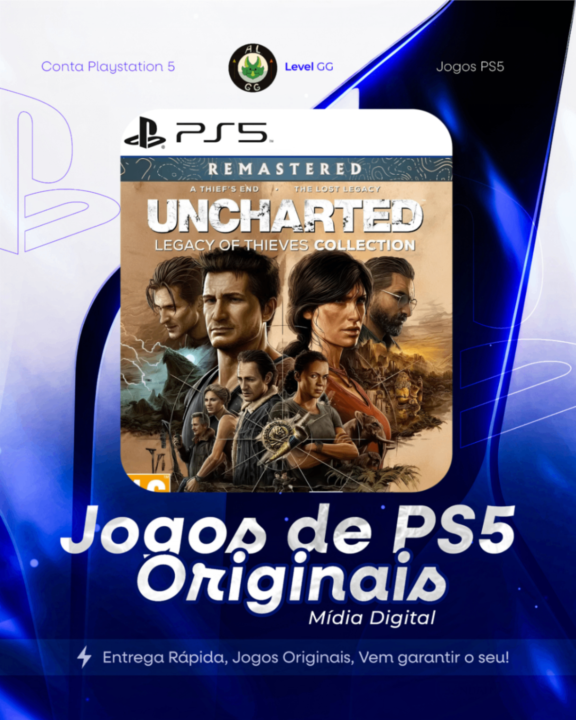 UNCHARTED: Coleção Legado dos Ladrões - Ps5 Mídia digital Primária