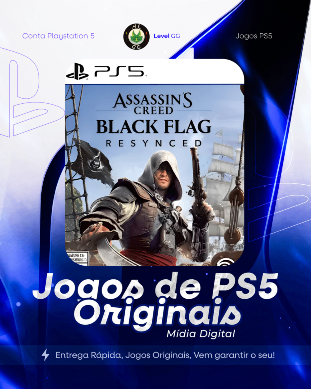 Assassin's Creed Black Flag Resynced - Ps5 Mídia digital Primária
