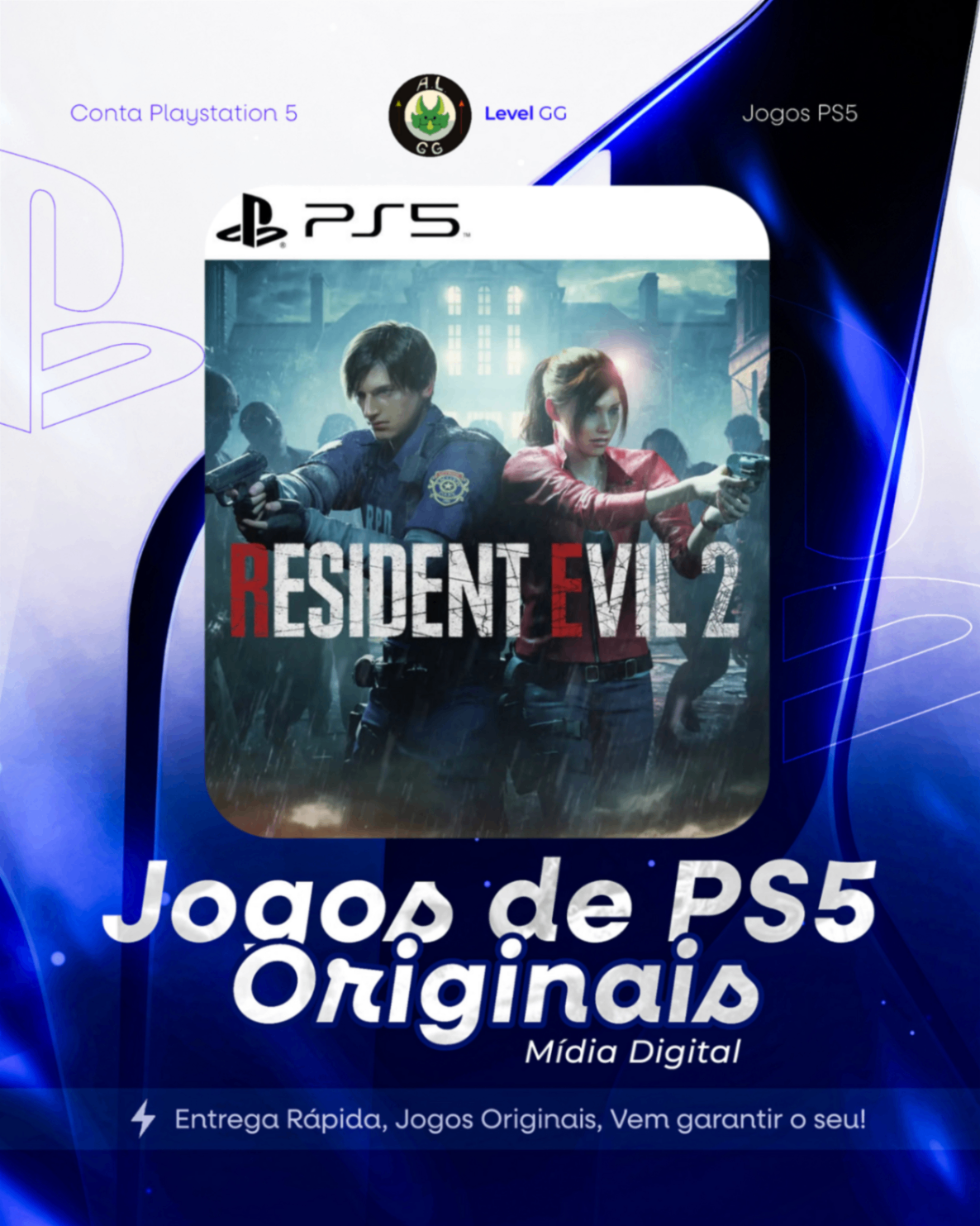 RESIDENT EVIL 2 - Ps5 Mídia Digital Primaria