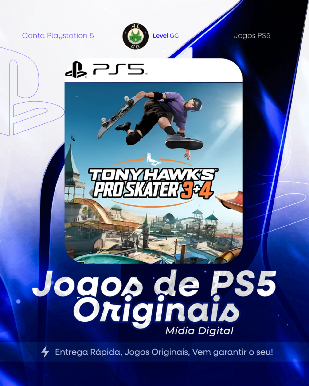 Tony Hawk's™ Pro Skater™ 3 + 4 - Ps5 Mídia digital Primária