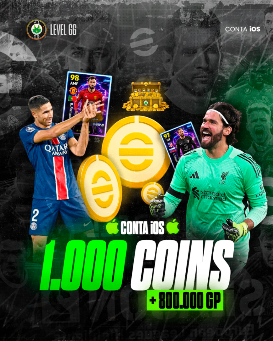 [iOS] CONTA 1.000 COINS + 800.000 GP