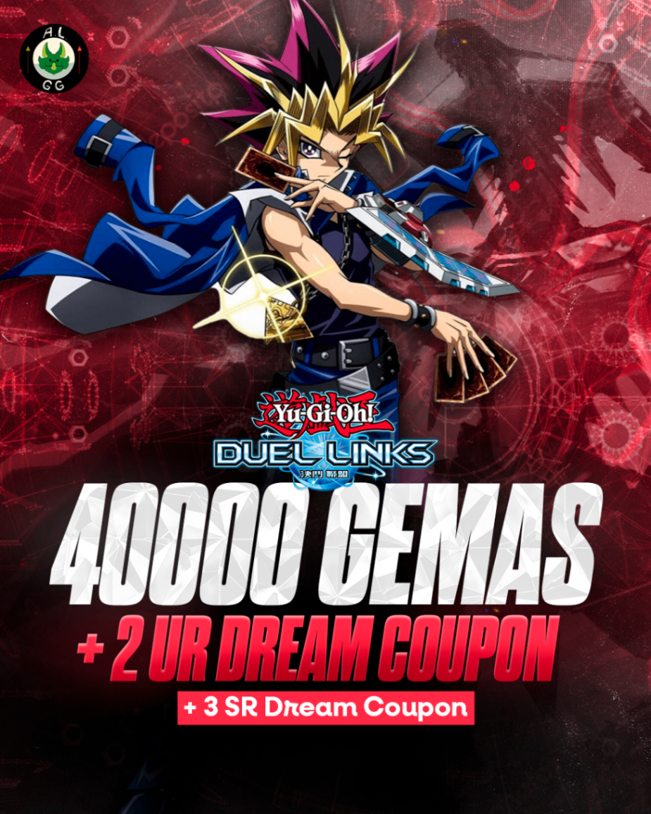 Conta Yu-Gi-Oh! Duel Links - 40.000+ Gemas + 2 UR Dream Coupon + 3 SR Dream Coupon