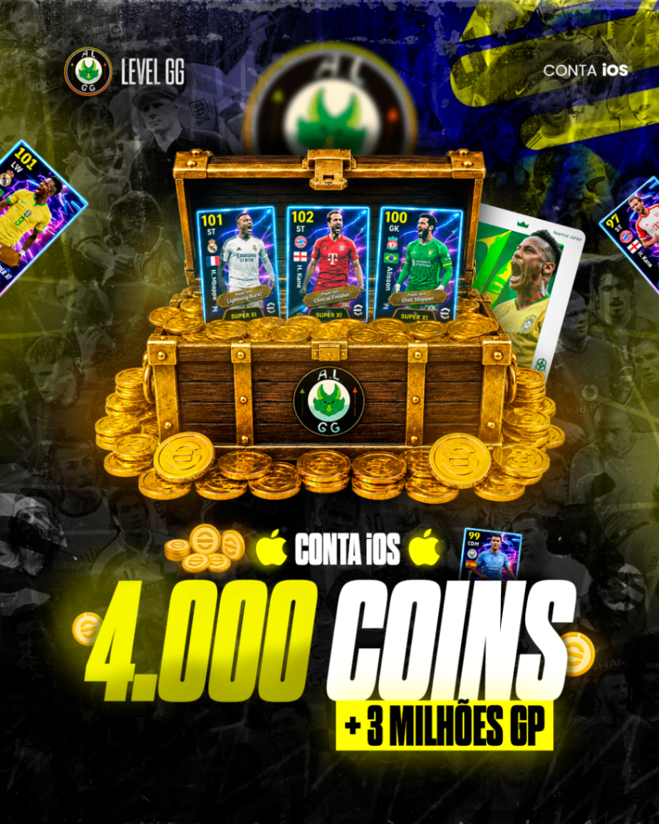 iOS] CONTA 4.000 COINS + 3 MILHÕES GP