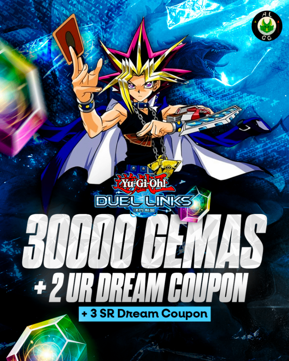 Conta Yu-Gi-Oh! Duel Links - 30.000+ Gemas + 2 UR Dream Coupon + 3 SR Dream Coupon