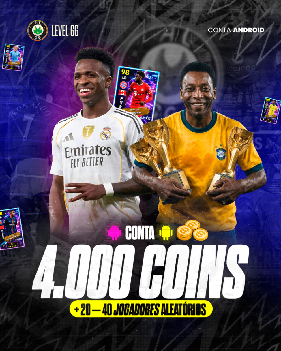 [ANDROID] CONTA 4.000 COINS + 20 – 40 JOGADORES ALEATÓRIOS