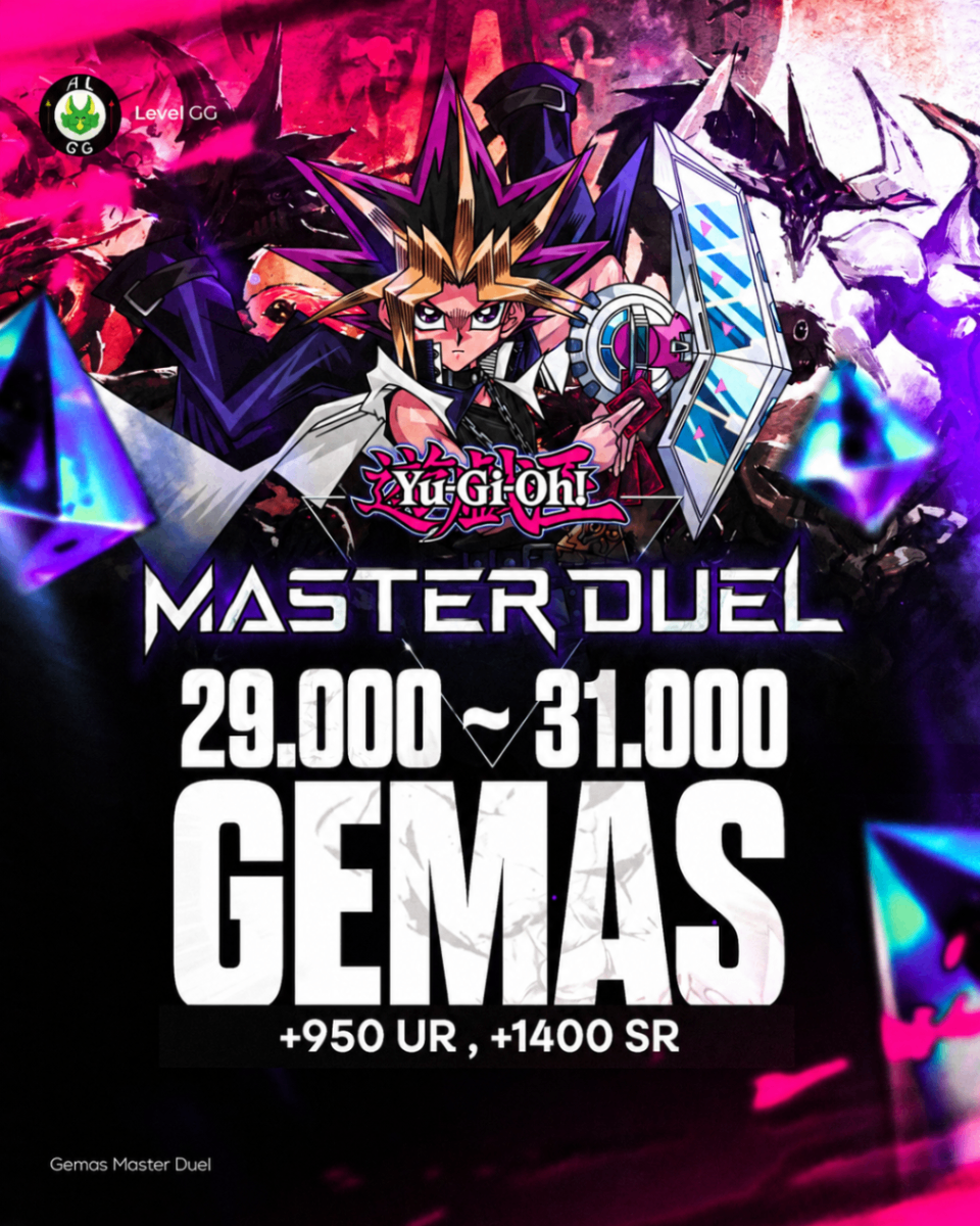 Conta Yu-Gi-Oh Master Duel - 29.000 ~ 31.000 Gemas + 950 UR + 1400 SR