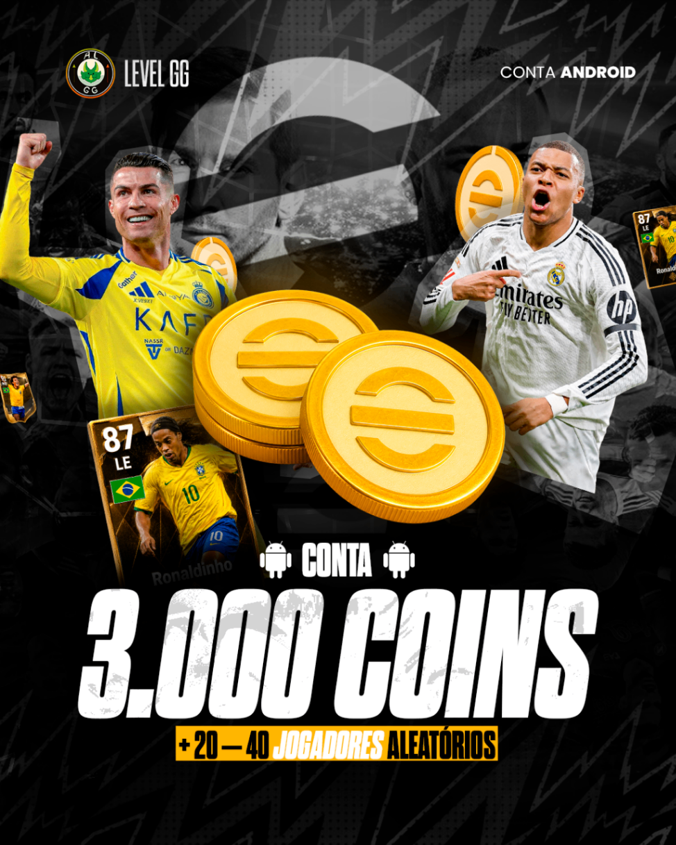 [ANDROID] CONTA 3.000 COINS + 20 – 40 JOGADORES ALEATÓRIOS