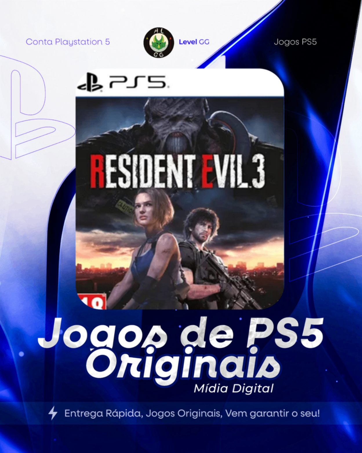RESIDENT EVIL 3 - Ps5 Mídia Digital Primaria