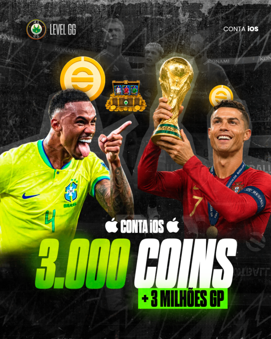 [iOS] CONTA 3.000 COINS + 3 MILHÕES GP